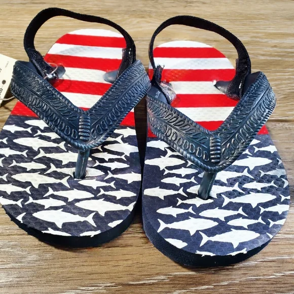 🇺🇲Tommy Bahama boys navy, brown sandals & red,white, blue sandals Size 6-7 - Picture 11 of 13